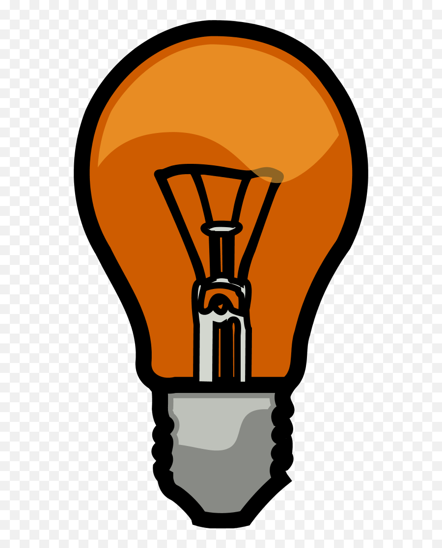 Light Bulb Clipart Png - Light Bulb Orange Light Bulb Clip Solid Light Bulb Clip Art,Lightbulb Clipart Png