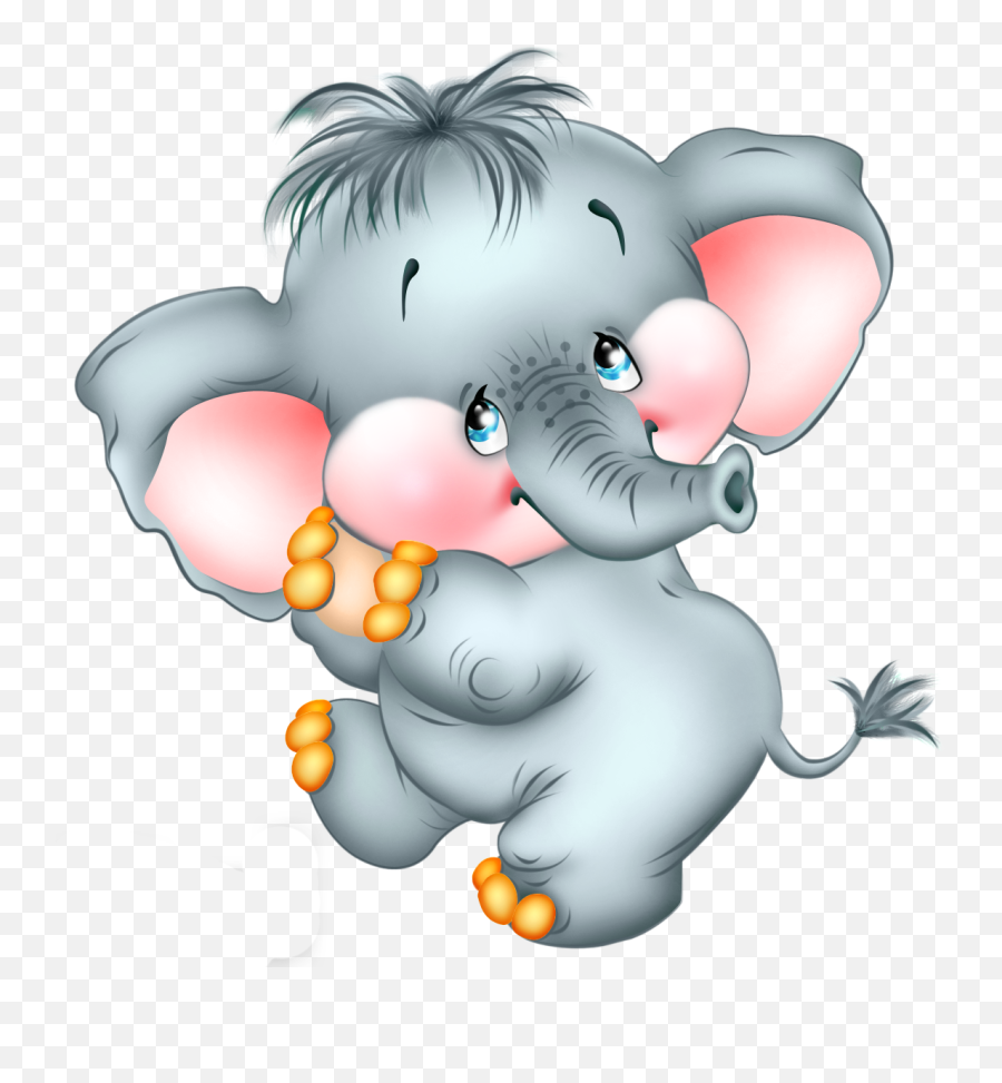 S Sonik Cartoon Elephant Clip Art Cute Illustration Png Transparent Background