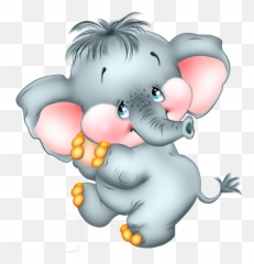 S Sonik Cartoon Elephant Clip Art Cute Illustration Png Transparent Background