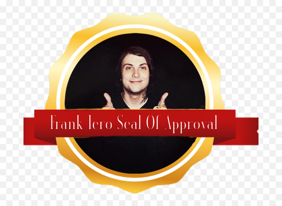 Frank Iero Seal Of Approval - Hair Design Png,Frank Iero Logo