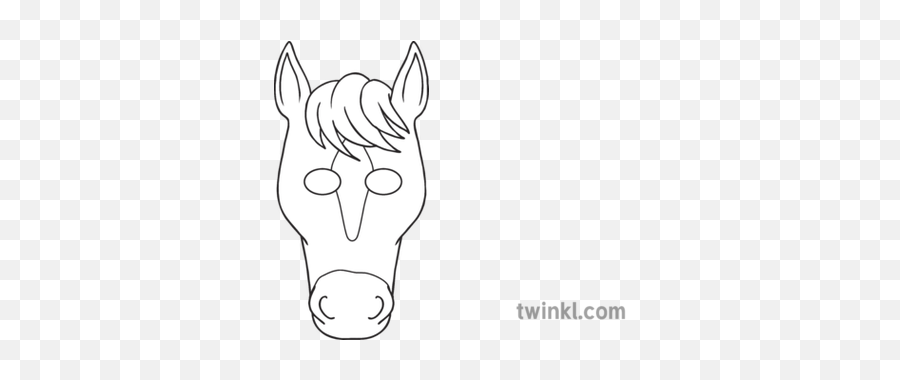 Object Mask Kentucky Derby Animal Usa - Christmas Bell Black And White Png,Horse Mask Png