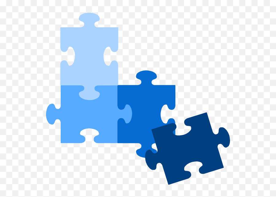 Puzzle Pieces Icon Blue Clipart - Blue Puzzle Pieces Png,Puzzle Piece Icon
