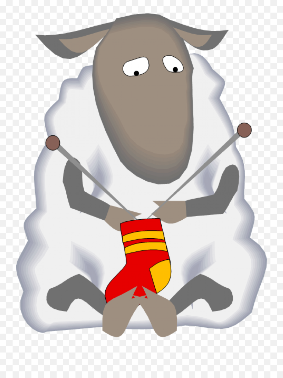 Cropped - Sheepknittingflippedlefttorightpng Sheep Knitting Clipart,Knitting Png