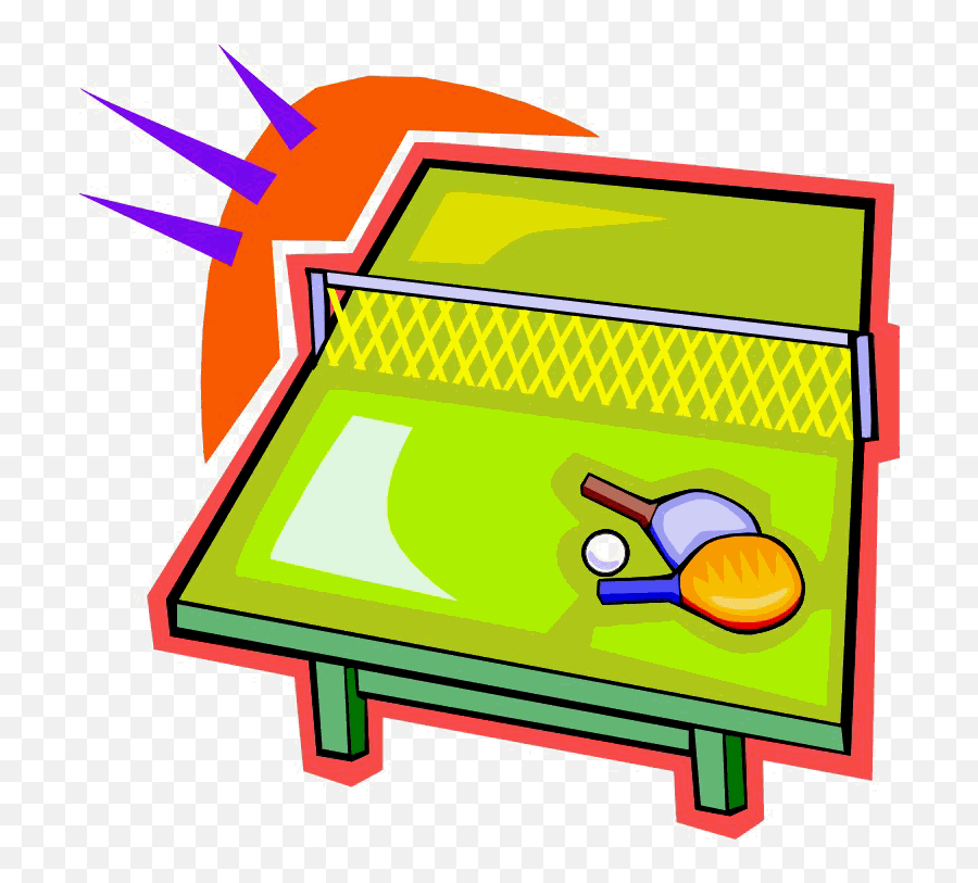 Ping Pong Table Clip Art - Clip Art Library Clipart Table Tennis Cartoon Png,Ping Pong Paddle Icon