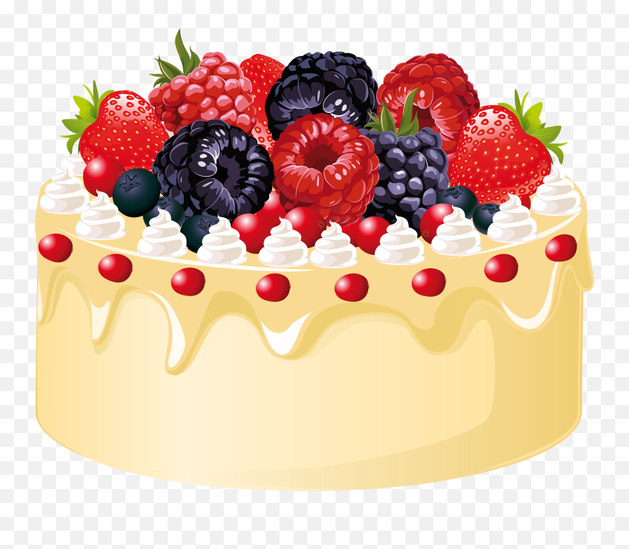 Download Dessert Clipart Fruit Cake - Fruit Cake Clipart Png Fruits Birthday Cake Clipart,Fruit Clipart Png