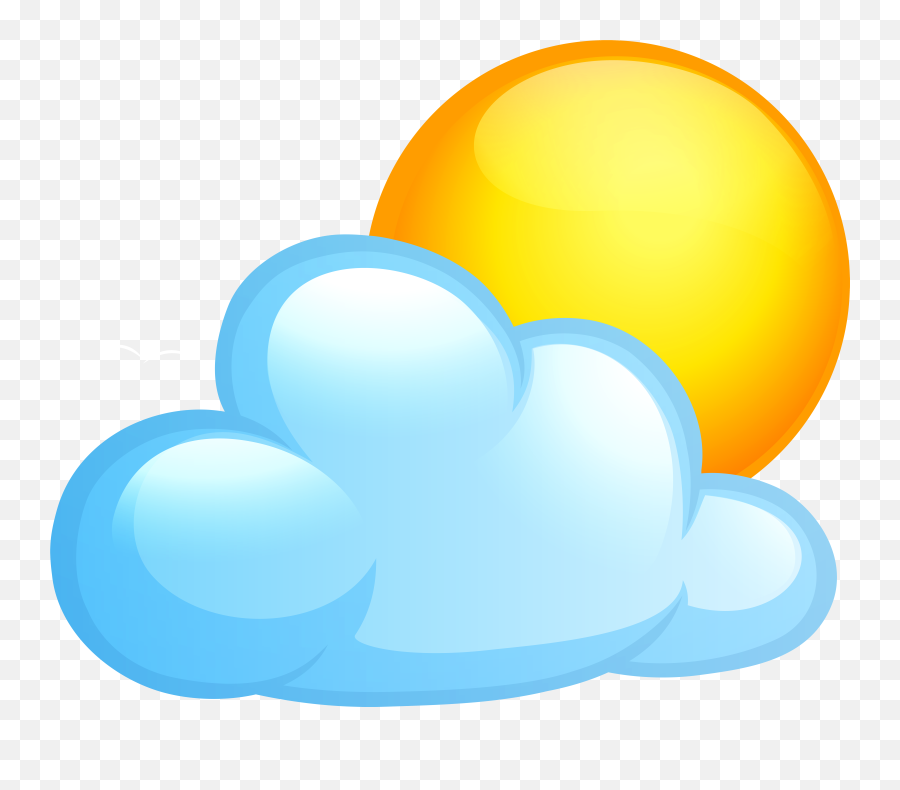 Clipart Of Sun Blue Moon Full And Ash Cloud - Png Download,Blue Clouds Png