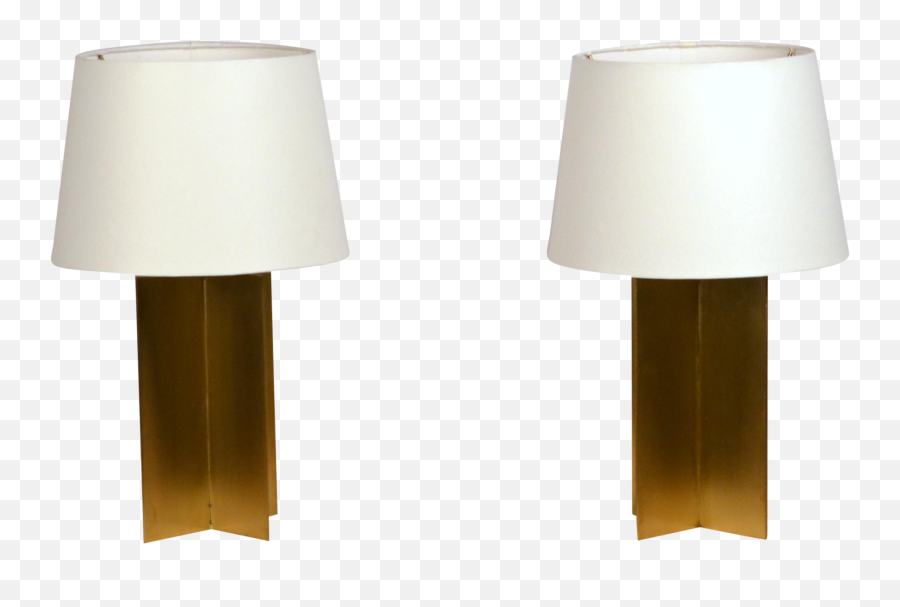 Pair Of Chic Polished Brass And Parchment Paper Table Lamps - Lamp Shade Parchment Paper Png,Parchment Paper Png