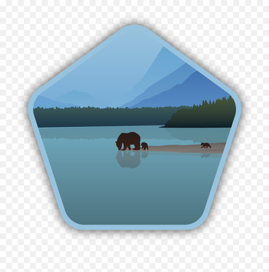 Bear Lake Sticker - Stickers Northwest Mountain Png,National Parks Bear Icon