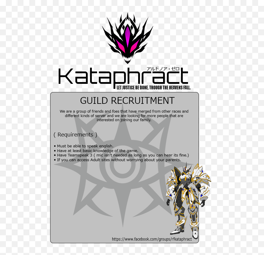 Valkyrie Kataphract Guild Recruiting Acc Redfox Games - Graphic Design Png,Residentsleeper Png