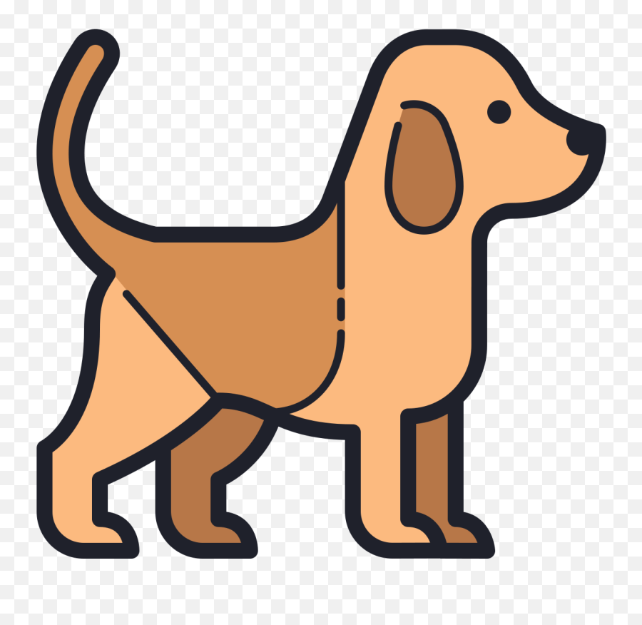 Dog Shape With A Short Tail - Dog Side View Clipart Png,Doge Transparent Background