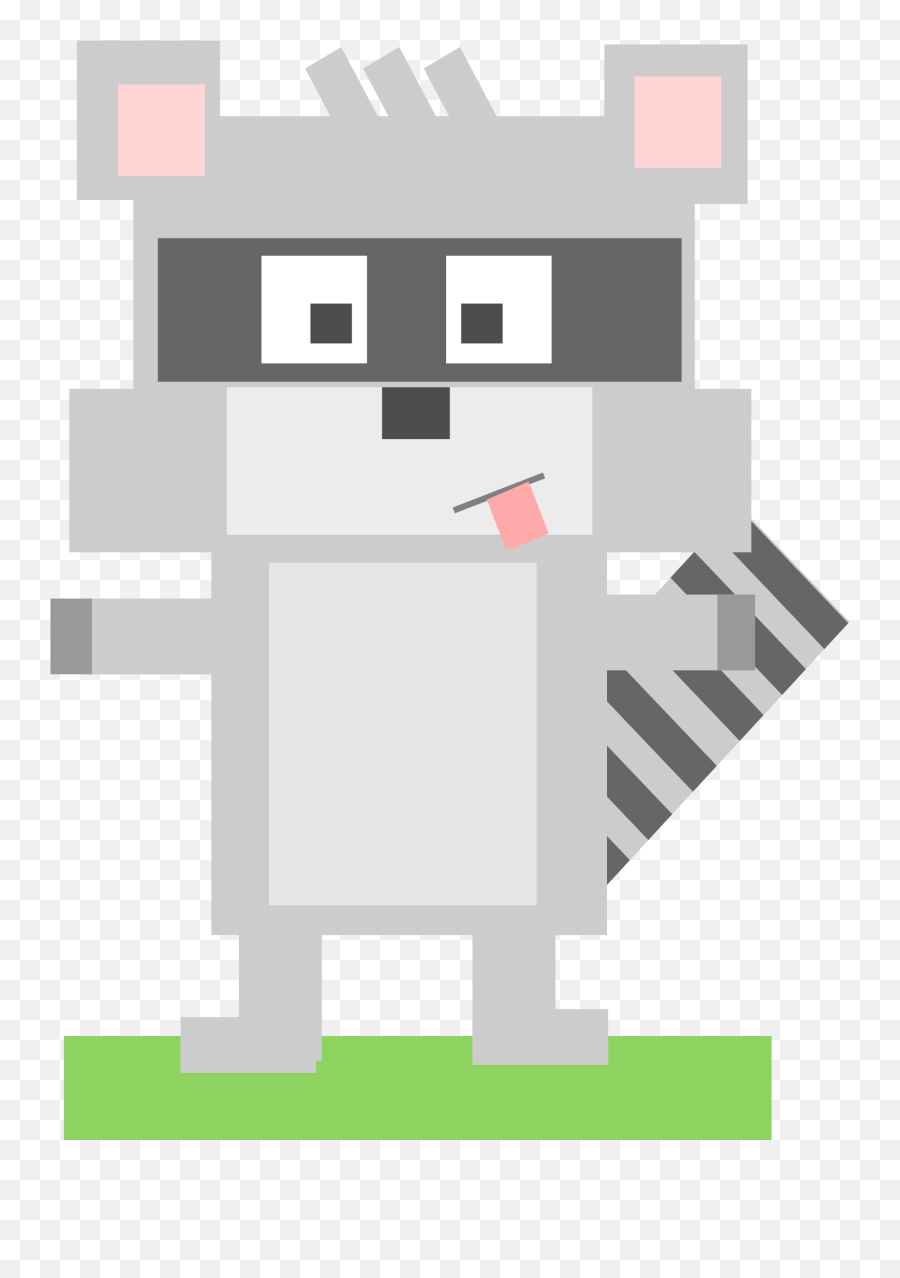 Raccoon Png - This Free Icons Png Design Of Square Animal Made Of Only Squares,Raccoon Png