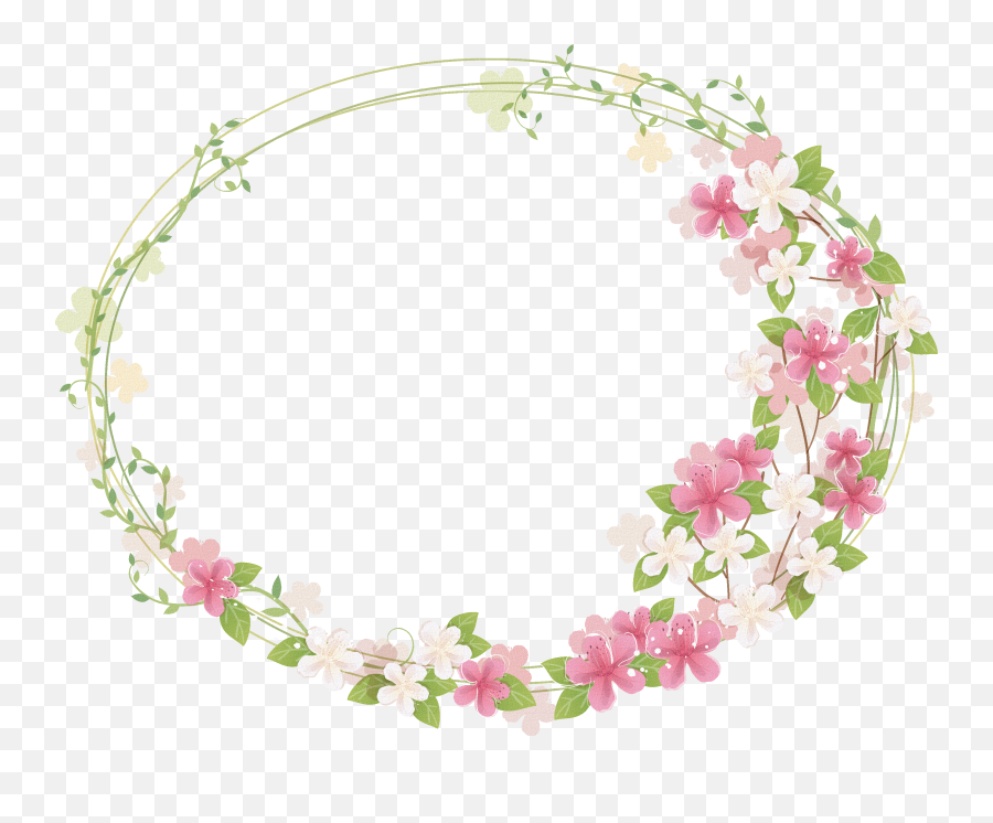 Download Floral Frame Png Photos For Designing Projects - Floral Frame Transparent Background,Oval Frame Png