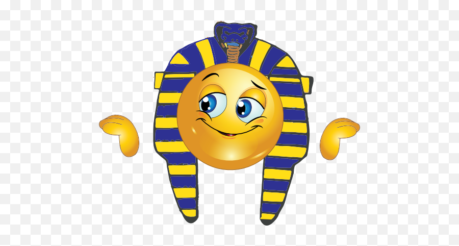 Clipart Pharaoh Boy Smiley - Egyptian Smiley Face 512x401 Egyptian Emoticon Png,Happy Face Png