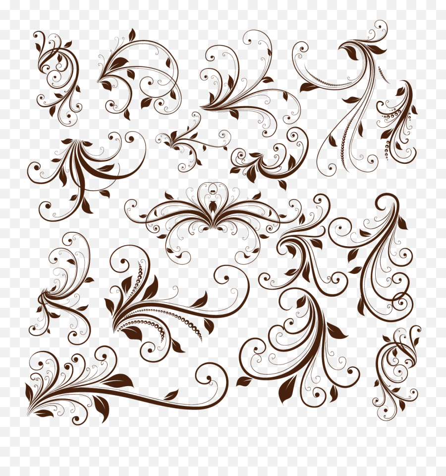 Vector Swirl Free Png Transparent Image - Floral Ornament Vector Free,Swirl Design Png
