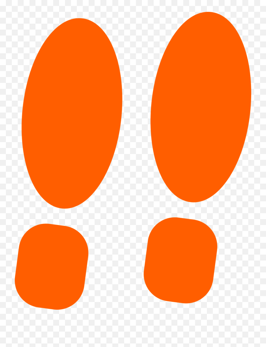 Footsteps Steps Icon - Orange Footsteps Png,Footstep Png