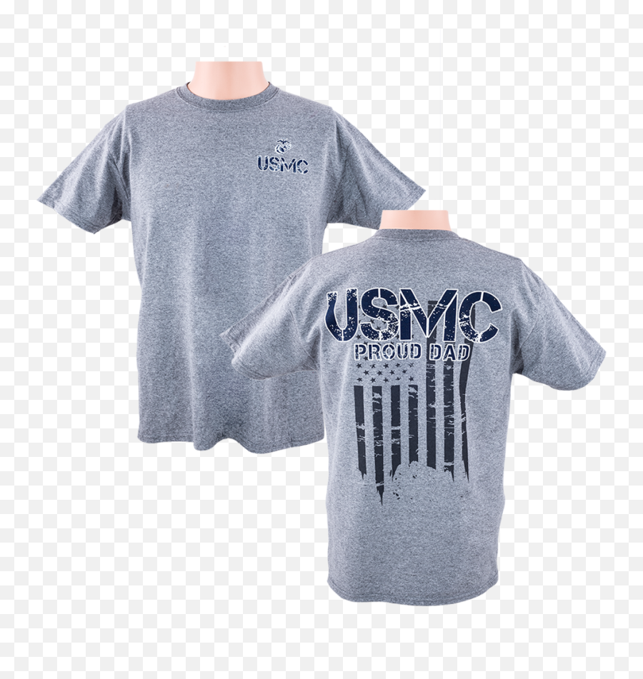 Usmc Proud Dad T - Shirt Active Shirt Png,Distressed American Flag Png