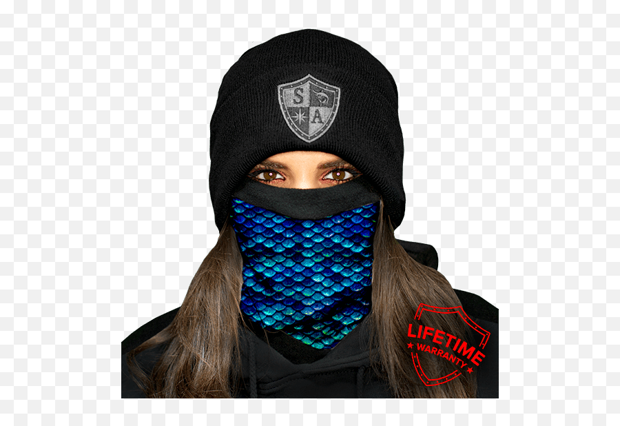 Mermaid Scales Fleece Lined Face Shield - Tidal Wave Masks Png,Mermaid Scales Png