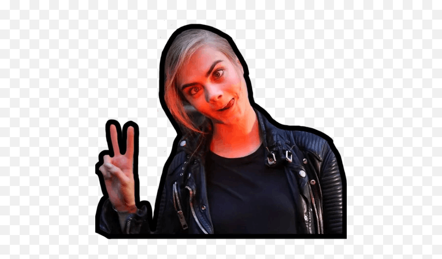 Cara Stickers Set For Telegram - Girl Png,Cara Delevingne Png