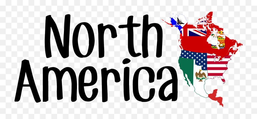 Download Family Travel In North America - Canada Map Of The Americas With Flags Png,North America Png