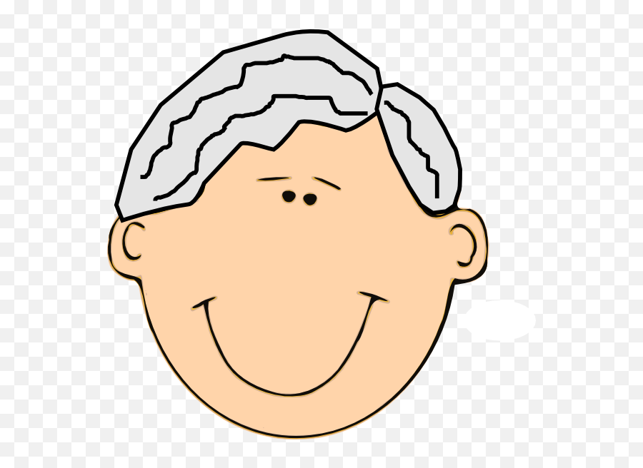 Grandfather Smiling Clip Art - Vector Clip Art Kids Face Clipart Png,Grandpa Png