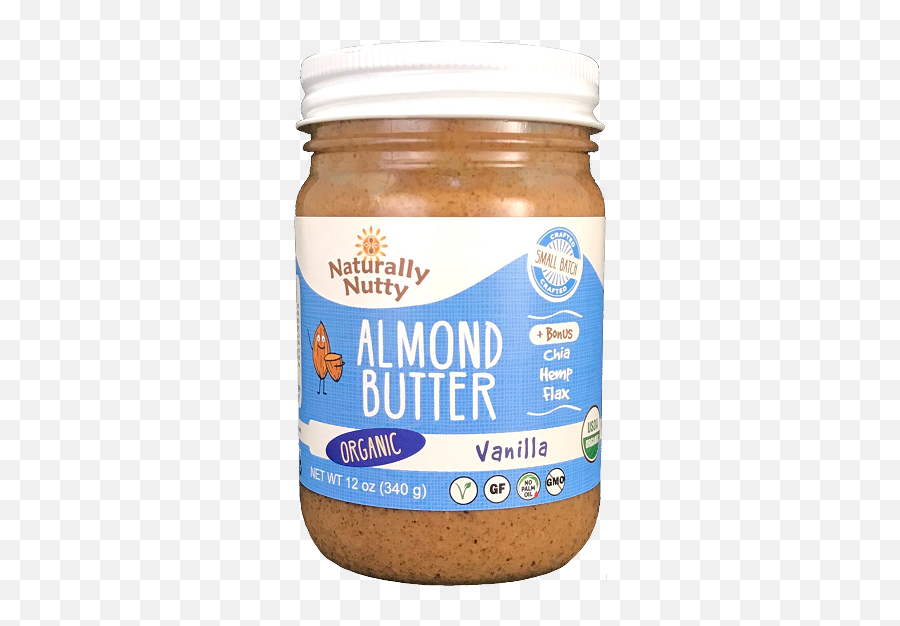 Organic Vanilla Almond Butter - Naturally Nutty Organic Vanilla Almond Butter Png,Butter Png