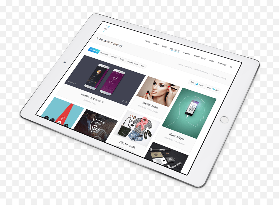 The7 - Designing Website On Ipad Png,Ipad Logo Png