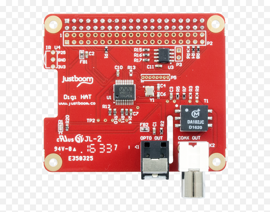 Justboom Digi Hat For The Raspberry Pi - Digital Audio Png,Raspberry Pi Png