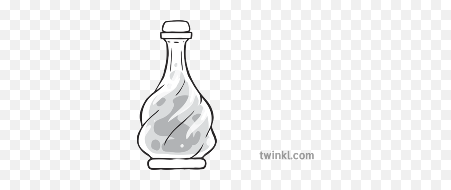 Potion Bottle Black And White Illustration - Twinkl Potion Bottle Clipart Black And White Png,Potions Png