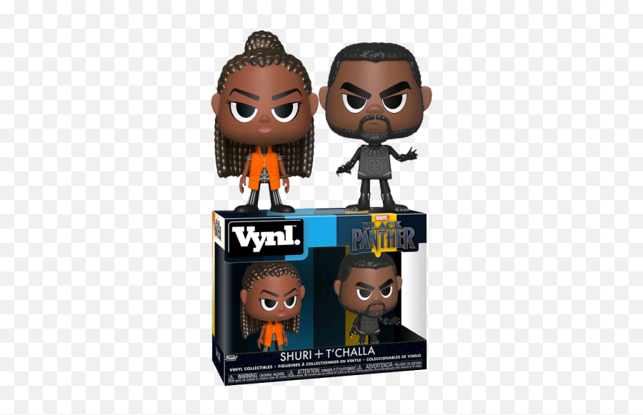 Black Panther And Shuri Vynl - T Challa Black Panther Toy Png,T'challa Png