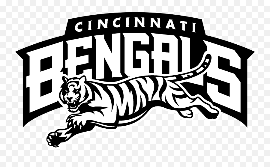 Download Cinncinati Bengals Logo Black - Cincinnati Bengals Logo Black And White Png,Bengals Logo Png