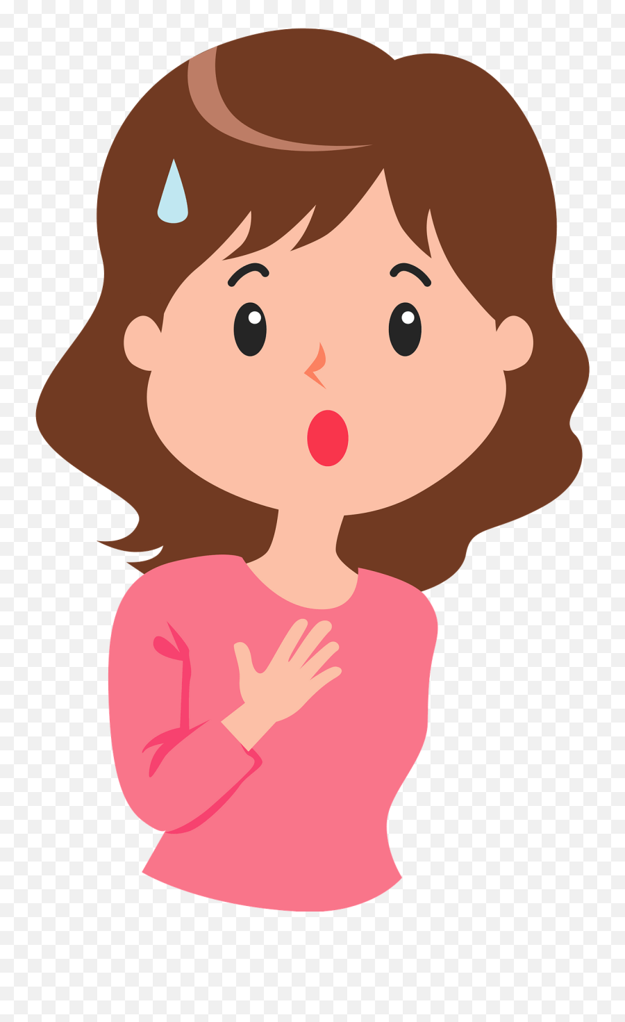Shocked Woman Clipart - Surprised Girl Clipart Transparent Png,Shocked Face Transparent