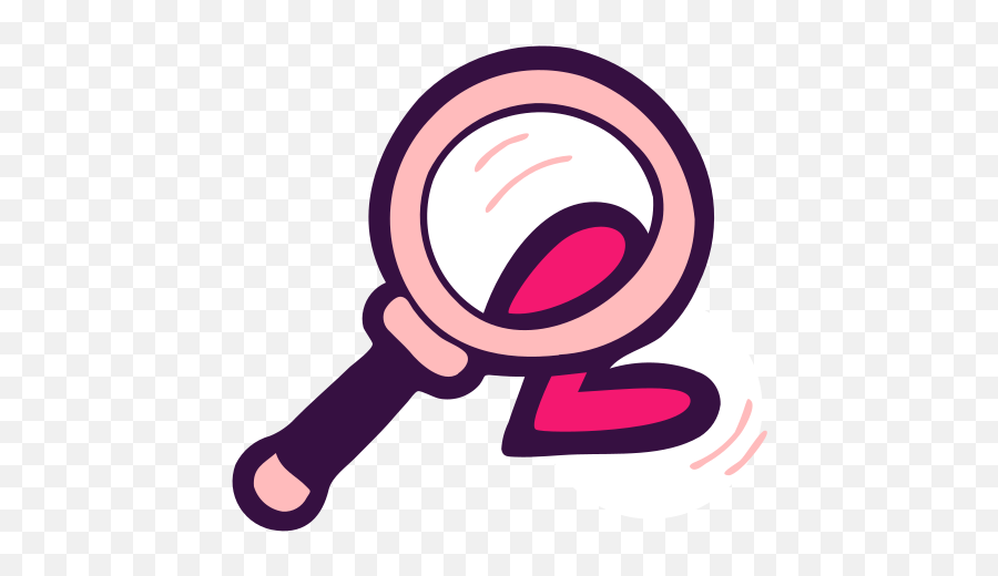 Glass Lens Loupe Love Magnifying Search Zoom Free Icon - Dot Png,Zoom Icon