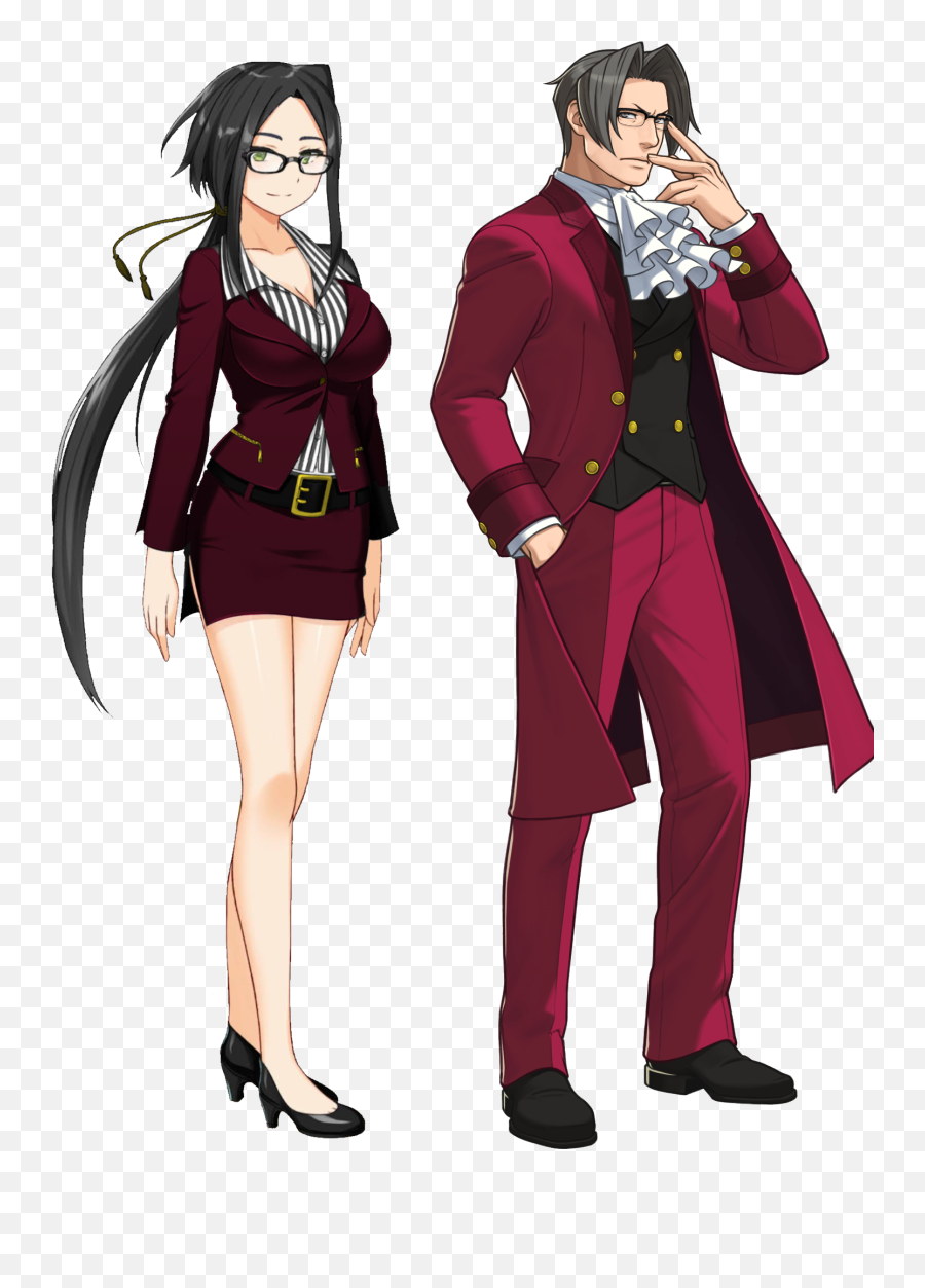 Mng Characters As Aa Part 3 - Miles Edgeworth No Jacket Png,Miles Edgeworth Icon