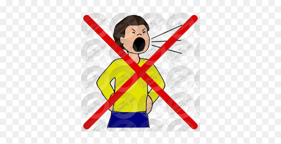 Do Not Shout Picture For Classroom Therapy Use - Great Do Don T Scream In Class Png,Shouting Icon
