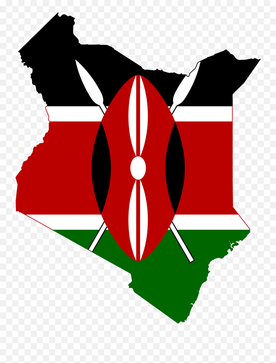 Flag - Map Of Kenya With Flag Png,Kenya Icon