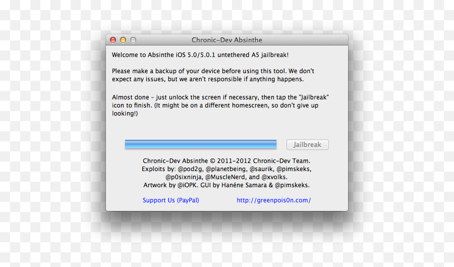 Ipad 2 Using Absinthe 5 - Dot Png,Jailbreak Icon