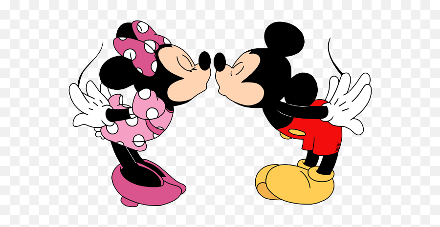 Kissing Clipart Free Download - Mickey And Minnie Kissing Png,Kiss Transparent