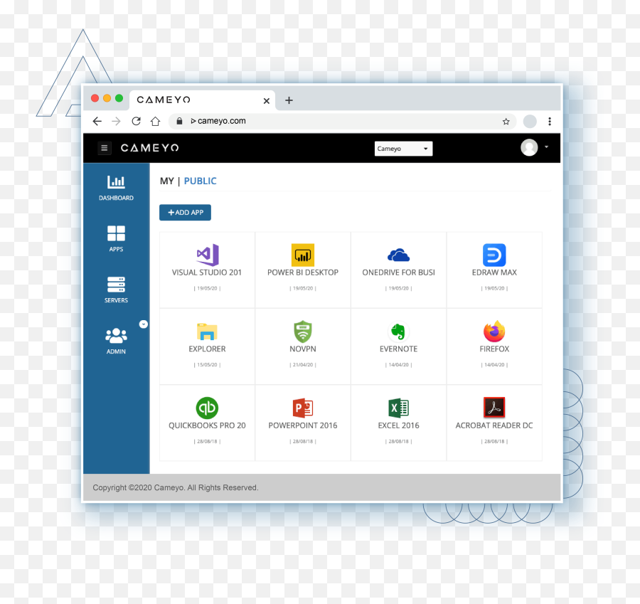 Application Virtualization Virtual Desktop Software Cameyo - Cameyo Software Png,Windows Service Icon