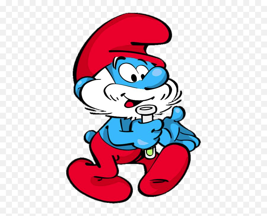 Papa Smurf Holding Medicin Png Image Smurfs