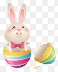 Download Easter Basket Bunny Clipart Transparent - Egg Background png