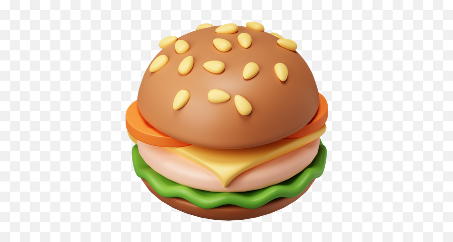 Burger 3d Illustrations Designs Images Vectors Hd Graphics - Food 3d Icon Png,Android Hamburger Menu Icon
