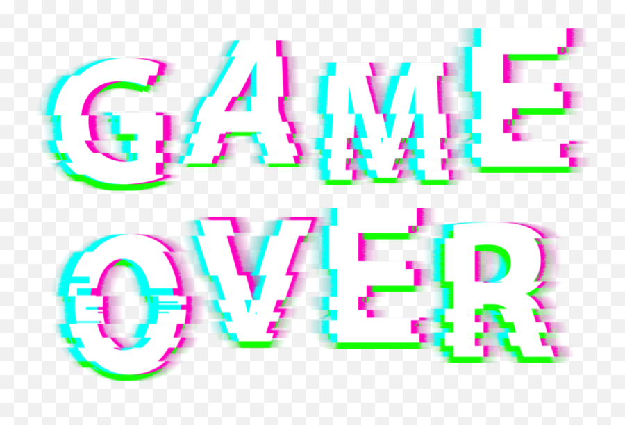 Ftesticker Sticker - Game Over Neon Png,Game Over Png