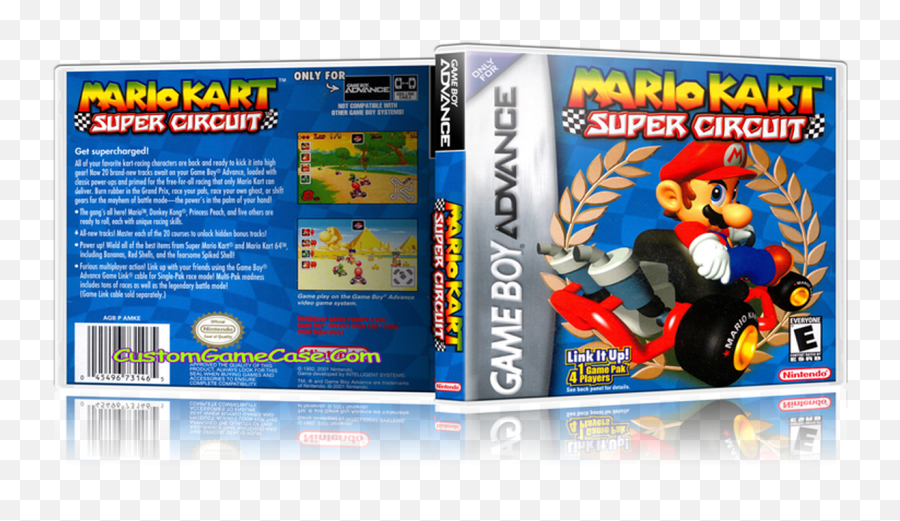 Mario Kart Super Circuit - Gameboy Advance Gba Empty Custom Replacement Case Pc Game Png,Gba Png