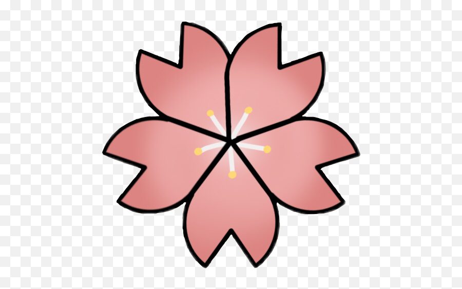 Japan Sakura Flower Cherryblossom Sticker By Cakeyyb - Flower Cartoon Drawing Png,Sakura Flower Icon