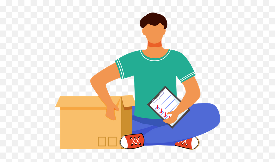 Premium Post Office Male And Female Workers Illustration - Man Receive Parcel Illustration Png,Male And Female Icon