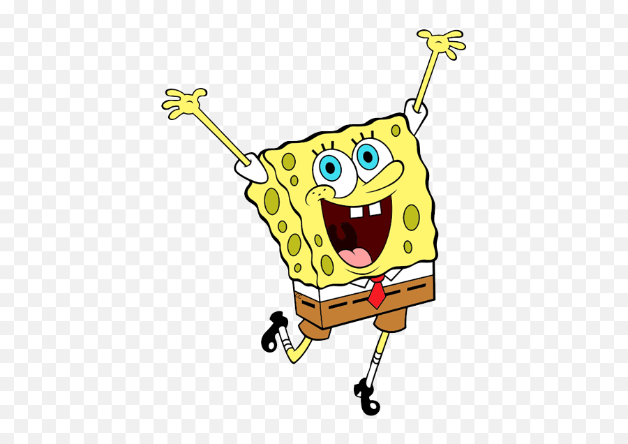 Library Of Spongebob Squarepants Vector Freeuse Stock Png - Spongebob With Hands Up,Spongebob Face Png