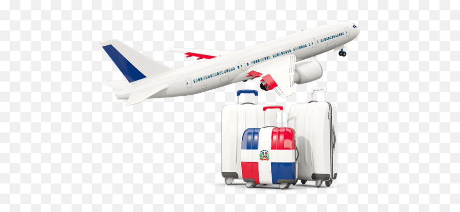 Luggage With Airplane Illustration Of Flag Dominican - Dominican Republic Plane Png,Icon Aircrafts
