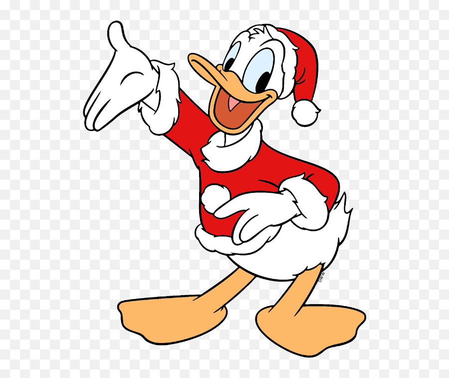 Donald Duck Christmas Clipart Png - Cartoon Christmas Donald Duck,Donald Duck Transparent