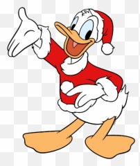 Donald Duck Christmas Clipart Png - Cartoon Christmas Donald Duck,Donald Duck Transparent