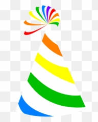 Download Original Png Clip Art File Rainbow Party Hat Svg - Clipart